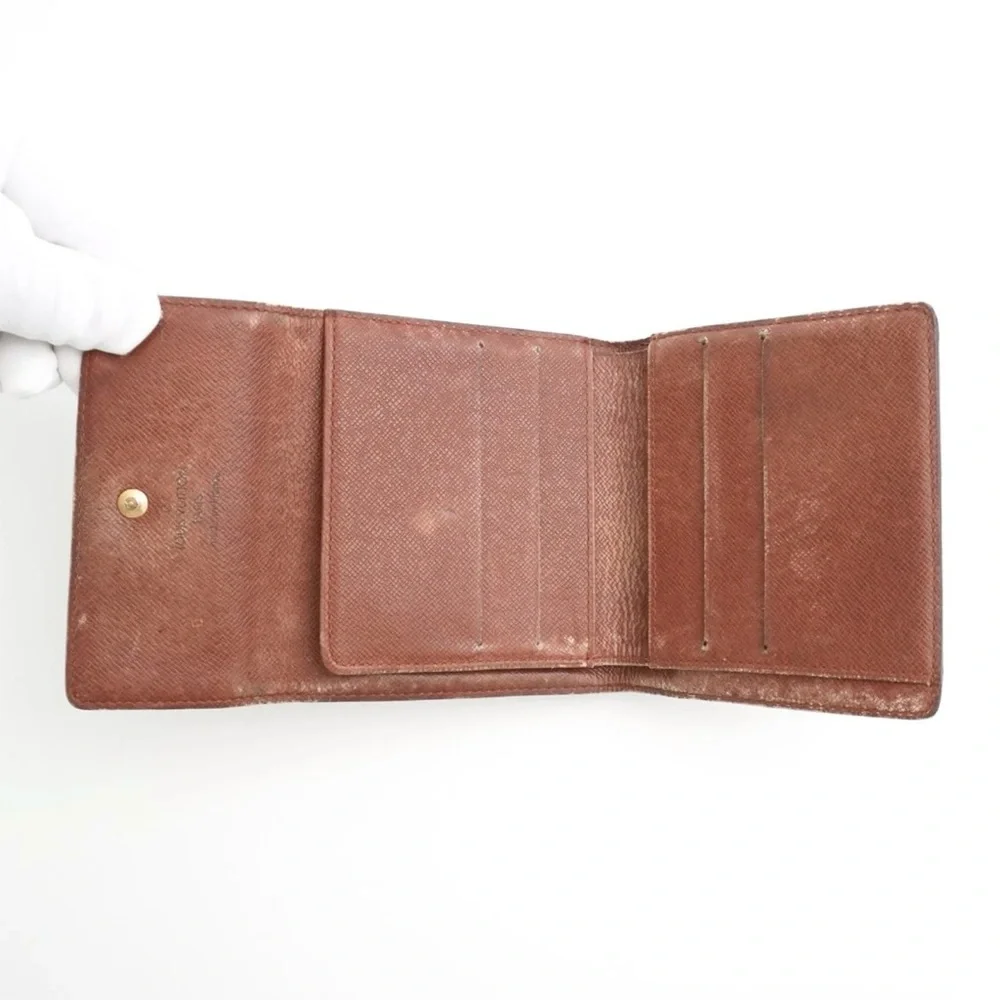 Authentic Louis Vuitton LV Classic Monogram Flowers Canvas Envelop Sarah Wallet - Picture 4 of 12